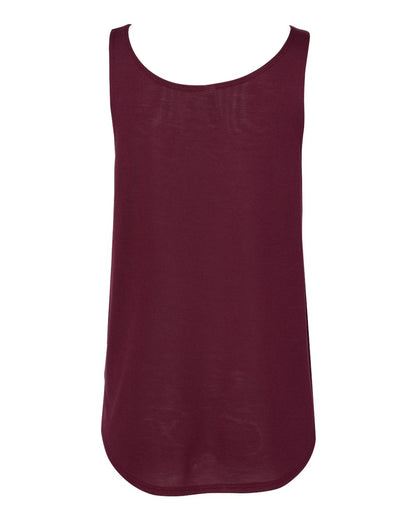 BELLA + CANVAS Women's Flowy Tank with Side Slit 8802 #color_Maroon