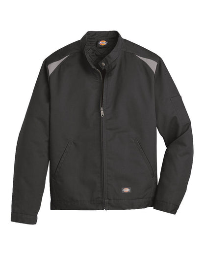 Dickies Insulated Colorblocked Jacket LJ60 #color_Black/ Silver