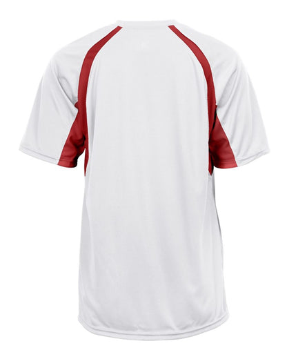 Badger B-Core Hook T-Shirt 4144 #color_White/ Red