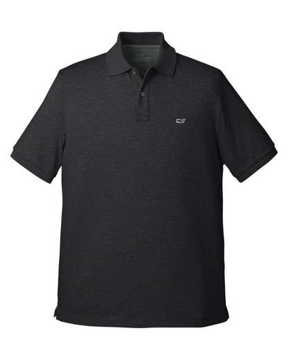 vineyard vines Men's Edgartown Pique Polo G011147 #color_Jet Black