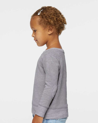 Rabbit Skins Toddler Harborside Mélange French Terry Crewneck Sweatshirt 3379 #colormdl_Grey Melange