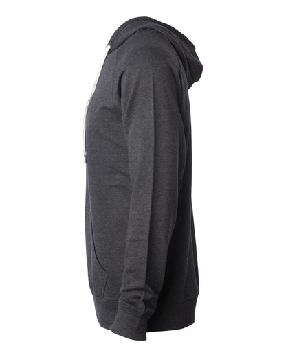 Independent Trading Co. Unisex Icon Lightweight Loopback Terry Hooded Sweatshirt SS1000 #color_Charcoal Heather