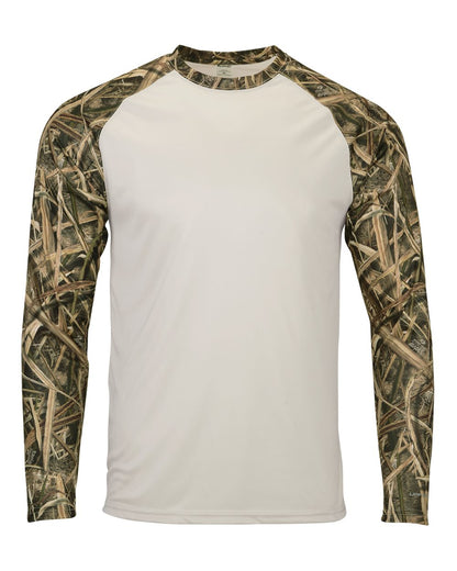 Paragon Men's Jackson Mossy Oak Colorblocked Long Sleeve T-Shirt 236 #color_Shadow Grass