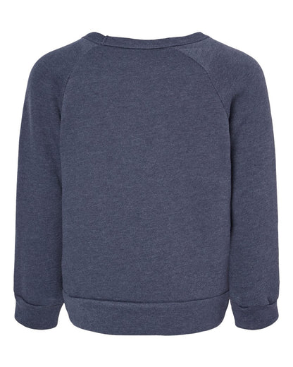 BELLA + CANVAS Toddler Sponge Fleece Raglan Sweatshirt 3901T #color_Heather Navy