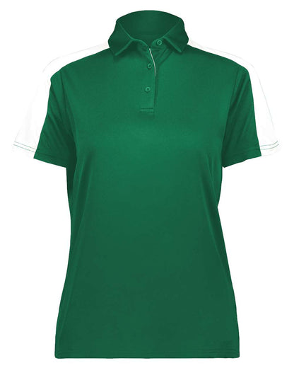 Augusta Sportswear Women's Two-Tone Vital Polo 5029 #color_Dark Green/ White