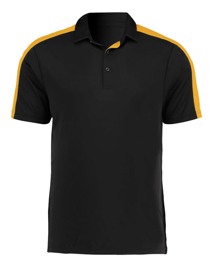 Augusta Sportswear Two-Tone Vital Polo 5028 #color_Black/ Gold