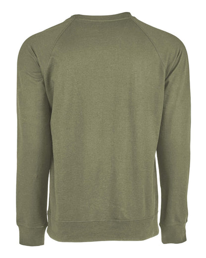 Next Level Laguna Raglan Crewneck Sweatshirt 9000 #color_Military Green