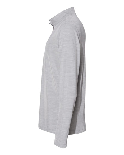 Adidas Men's Lightweight Mélange Quarter-Zip Pullover A475 #color_Mid Grey Melange