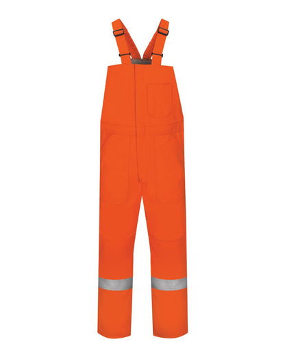 Bulwark Men's Tall Deluxe Insulated Bib Overall with Reflective Trim - EXCEL FR® ComforTouch BLCST #color_Orange