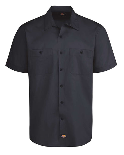 Dickies Men's Tall Industrial Worktech Ventilated Short Sleeve Work Shirt LS51T #color_Dark Navy
