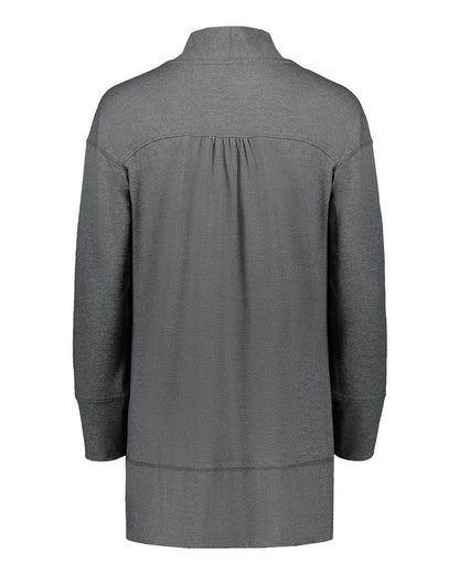 Holloway Women's Eco Revive™ Ventura Cardigan 223705 #color_Carbon Heather