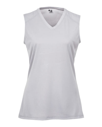 Badger Women's B-Core Sleeveless T-Shirt 4163 #color_Silver