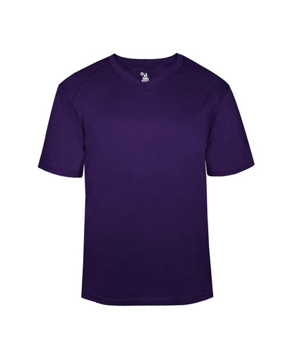 Badger Youth B-Core V-Neck T-Shirt 2162 #color_Purple 