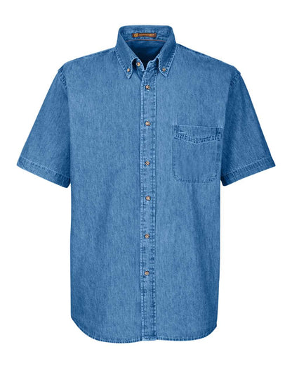 Harriton Men's Denim Shirt M550S #color_Light Denim