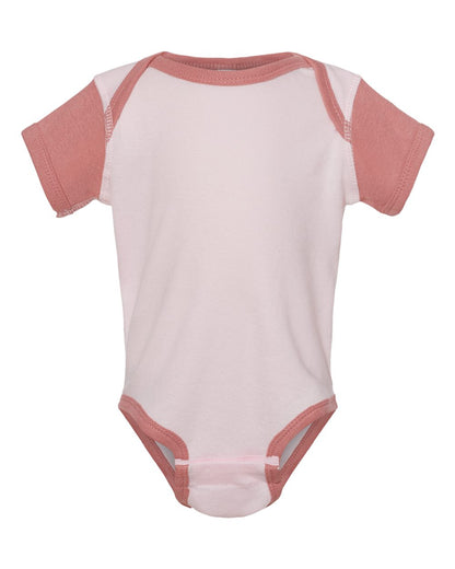 Rabbit Skins Infant Baby Rib Bodysuit 4400 #color_Ballerina/ Mauvelous