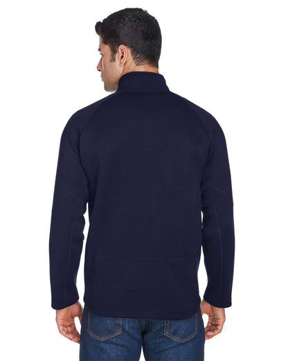 Devon & Jones Unisex Bristol Sweater Fleece Quarter-Zip Pullover DG792 #colormdl_Navy