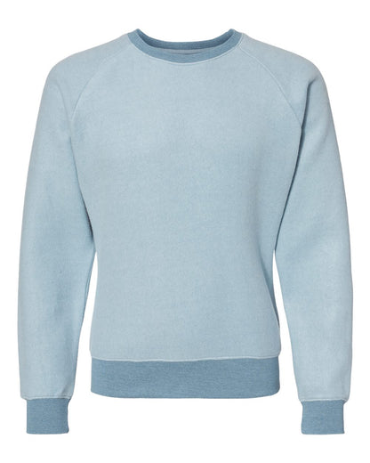 J. America Unisex Flip Side Fleece Crewneck Sweatshirt 8710 #color_Chambray Heather