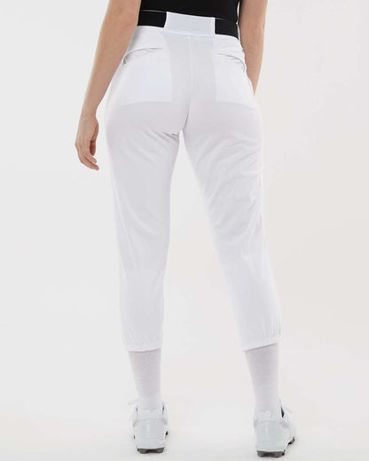 Alleson Athletic Women's Belt Loop Fast-Pitch Pants 605PBW #colormdl_White