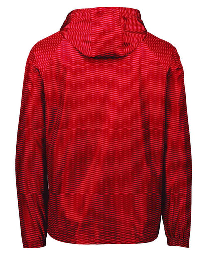 Holloway Men's Range Hooded Packable Quarter-Zip Jacket 229554 #color_Scarlet