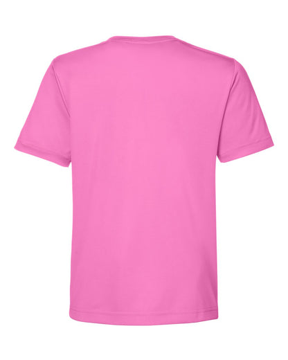 CORE365 Youth Capital Performance T-Shirt CE10Y #color_Charity Pink