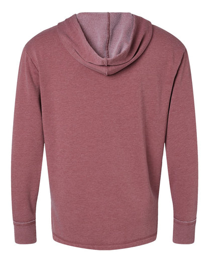 LAT Unisex Vintage Wash Fleece Hoodie Sweatshirt 6936 #color_Washed Rouge