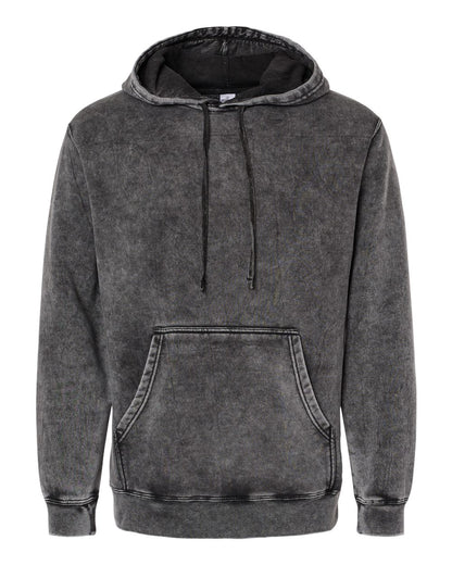 Independent Trading Co. Midweight Mineral Wash Hooded Sweatshirt PRM4500MW #color_Black