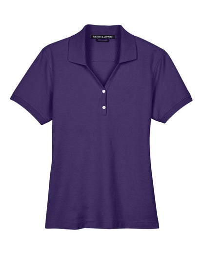 Devon & Jones Women's Pima Piqué Polo D100W #color_Deep Purple