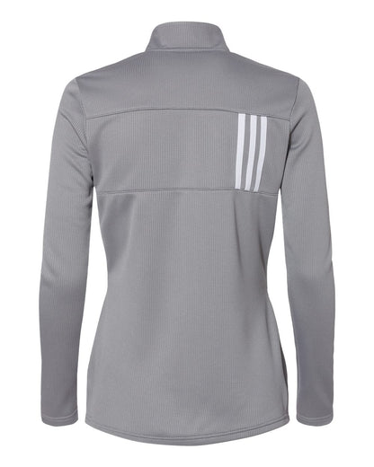 Adidas Women's 3-Stripes Double Knit Full-Zip A483 #color_Grey Three/ White