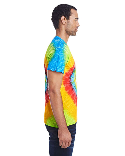 Colortone Unisex Multi-Color Tie-Dyed T-Shirt CD1000 #colormdl_Pastel Neon