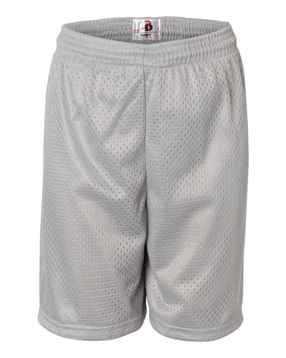 Badger Youth Pro Mesh 6" Shorts 2207 #color_Silver