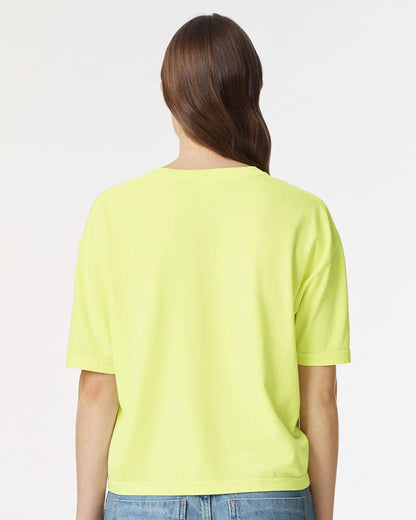 Comfort Colors Women's Garment-Dyed Heavyweight Boxy T-Shirt 3023CL #colormdl_Neon Lemon