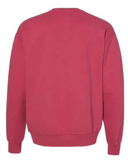 Champion Unisex Garment-Dyed Crewneck Sweatshirt CD400 #color_Crimson