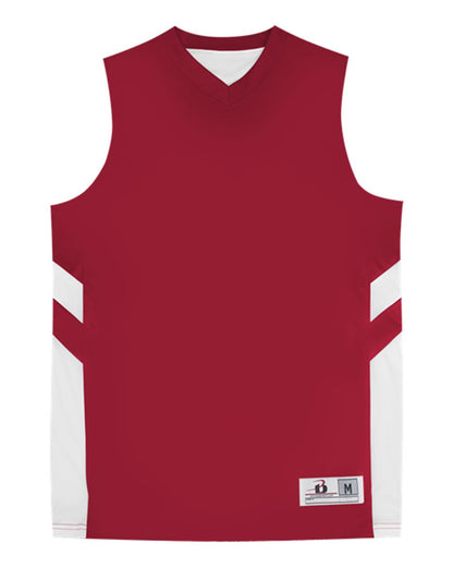 Badger Youth B-Pivot Rev. Tank Top 2566 #color_Red/ White