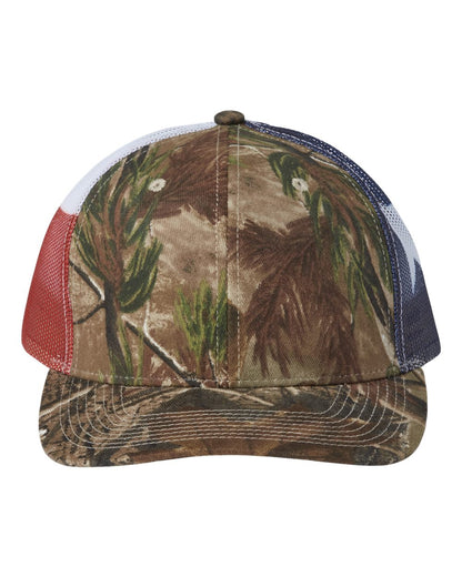 Kati Printed Mesh Trucker Cap S700M #color_All Purpose/ Texas Flag