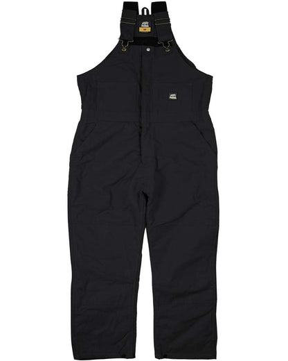 Berne Apparel Men's Heritage Insulated Bib Overall B415 #color_Black