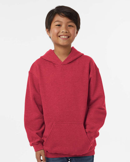 Tultex Youth Hooded Sweatshirt 320Y #colormdl_Heather Red