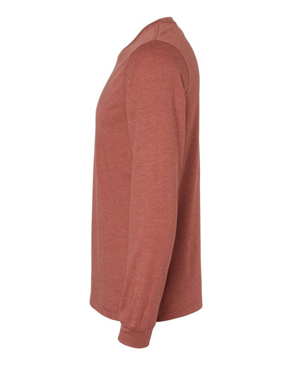 BELLA + CANVAS Heather CVC Long Sleeve Tee 3501CVC #color_Heather Clay