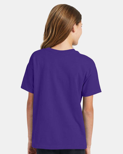 Hanes Ecosmart™ Youth T-Shirt 5370 #colormdl_Purple