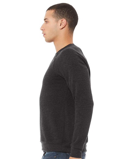 BELLA + CANVAS Sponge Fleece Raglan Crewneck Sweatshirt 3901 #colormdl_Dark Grey Heather