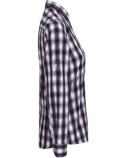 Artisan Collection by Reprime Women's Mulligan Check Cotton Dress Shirt RP350 #color_White/ Navy