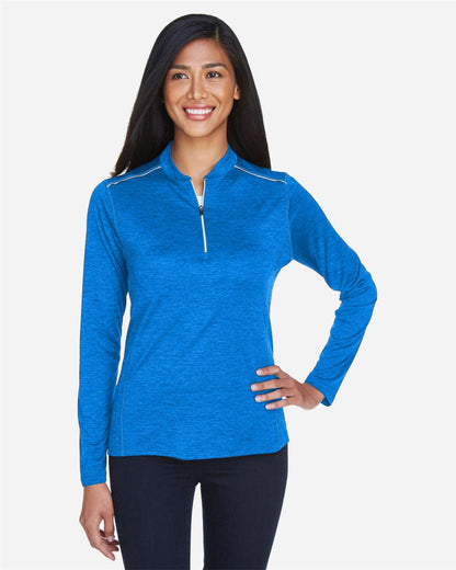 CORE365 Women's Kinetic Performance Quarter-Zip Pullover CE401W #colormdl_True Royal/ Carbon