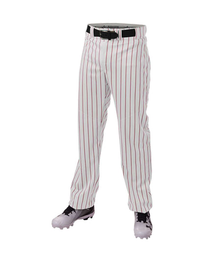 Alleson Athletic Crush Pinstripe Pants 655WPN #color_White/ Red