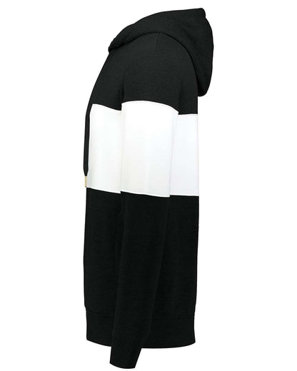 Holloway Men's All-American Fleece Colorblocked Hooded Sweatshirt 229563 #color_Black/ White