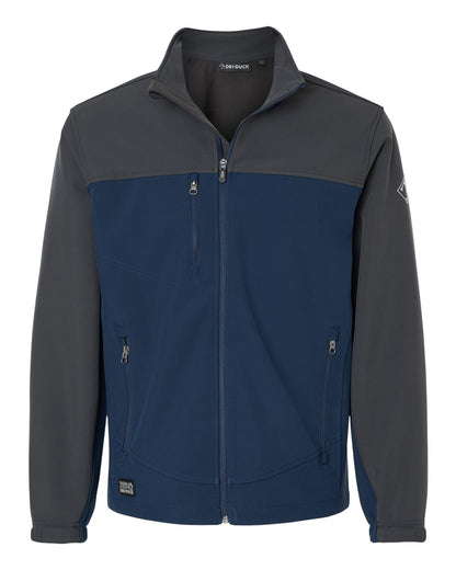 DRI DUCK Men's Tall Motion Soft Shell Jacket 5350T #color_Deep Blue/ Charcoal