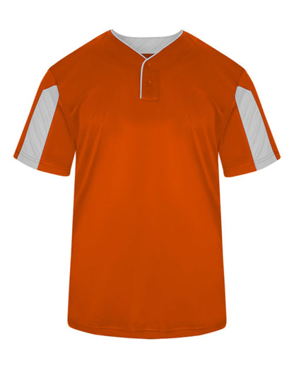 Alleson Athletic Men's Striker Placket 7976 #color_Burnt Orange/ White
