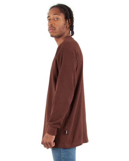 Shaka Wear Unisex Thermal T-Shirt SHTHRM #colormdl_Brown