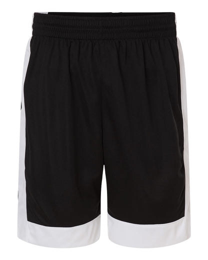 Augusta Sportswear Unisex Match-Up Basketball Shorts 6889 #color_Black/ White