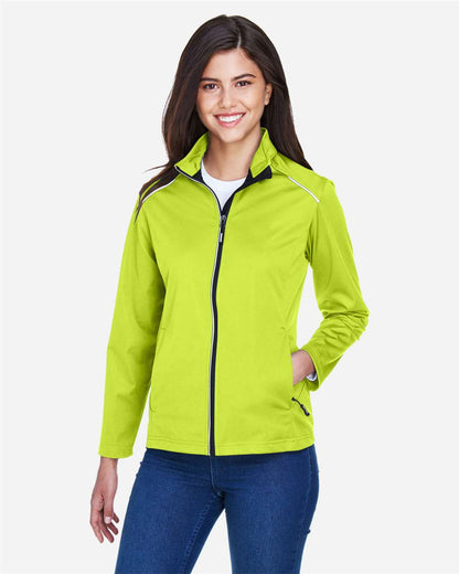 CORE365 Women's Techno Lite Three-Layer Knit Tech-Shell CE708W #colormdl_Safety Yellow
