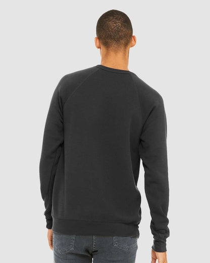 BELLA + CANVAS Sponge Fleece Raglan Crewneck Sweatshirt 3901 #colormdl_Dark Grey