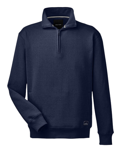 Nautica Men's Anchor Fleece Quarter-Zip Pullover N17176 #color_Navy